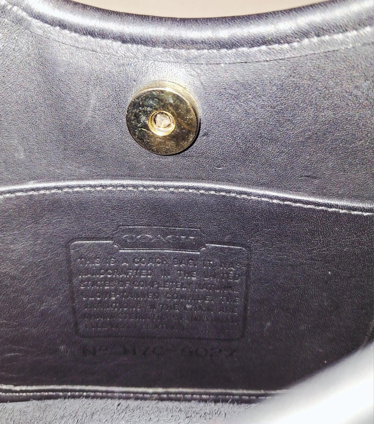 Vintage Coach 9027 Mini Ergo Black Leather Shoulder Bag 90s